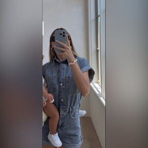 Zara Denim Romper